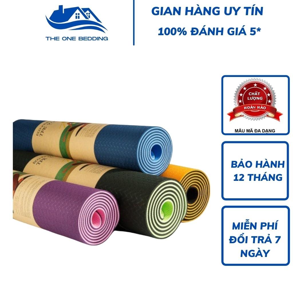 Thảm tập yoga,Gym,Thảm yoga chất liệu TPE 2 lớp cao cấp chống trơn trượt