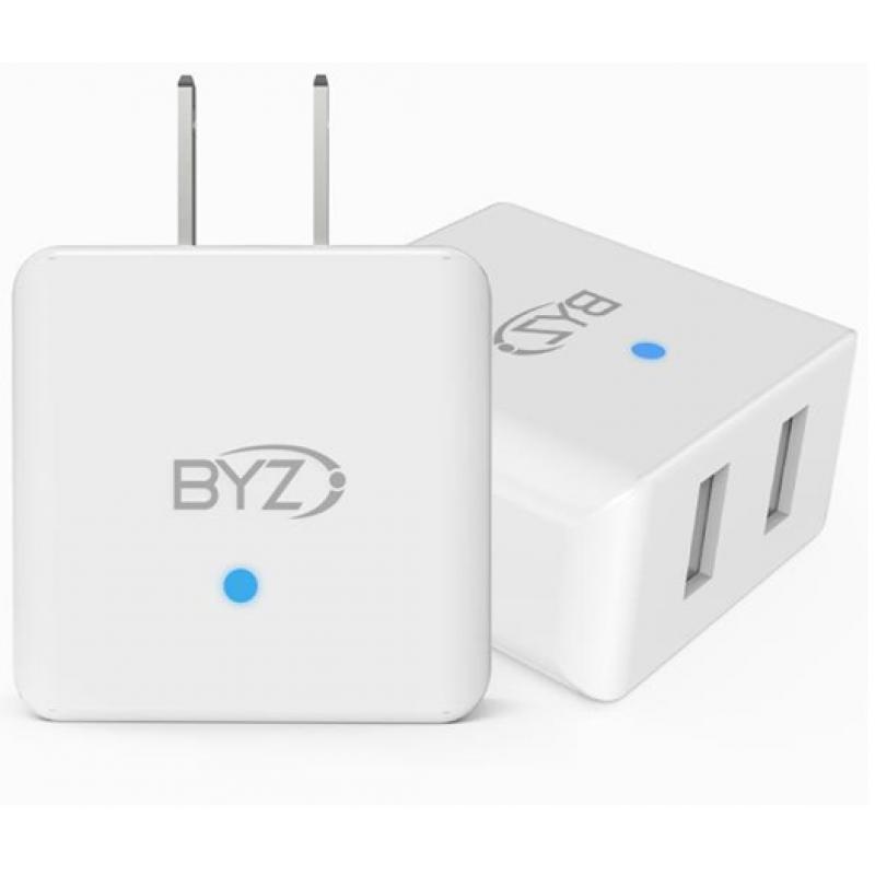 Củ sạc Nhanh BYZ 702 hỗ trợ sạc 2 thiết bị một lúc 2.1A Max cho iPhone, Samsung, Xiaomi, Huawei, Oppo.  - Hàng nhập khẩu