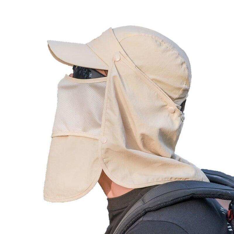 Outdoor Fishing Cap Multifunctional Removable Sun Hat Unisex Breathable Sun Caps Summer Quick-drying Hats Outdoor Sport Supplies