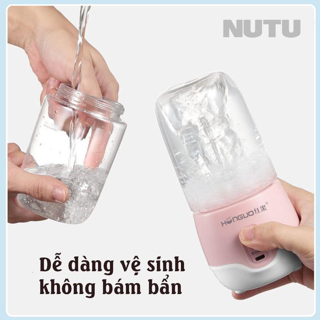 Máy Xay Mini Sạc Điện Usb, Nhỏ Gọn, Máy Say Sinh Tố Thể Tích 300ML