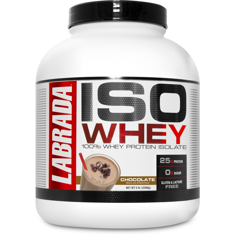 Labrada | ISO WHEY (2.3KG), 100% Whey Protein Isolate, Hỗ Trợ Tăng Cơ, Giảm Mỡ với 25g Đạm, BCAA, Glutamine | Không Đường, Không Lactose và Gluten