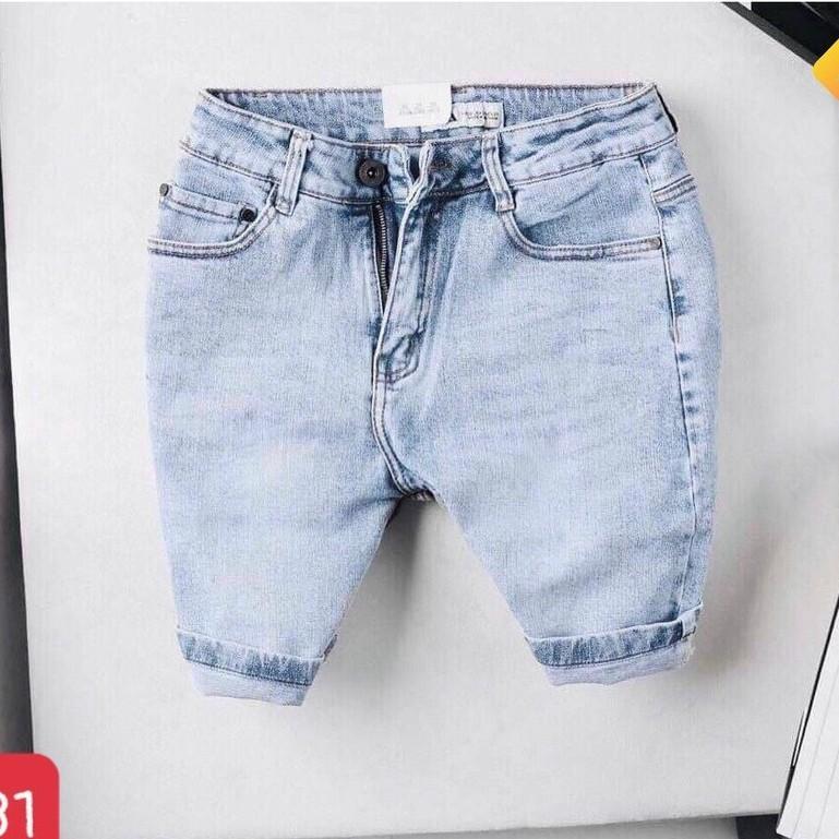 Quần short jean chất bò co giãn- quần lửng nam nhiều mẫu thời trang TINA ms235