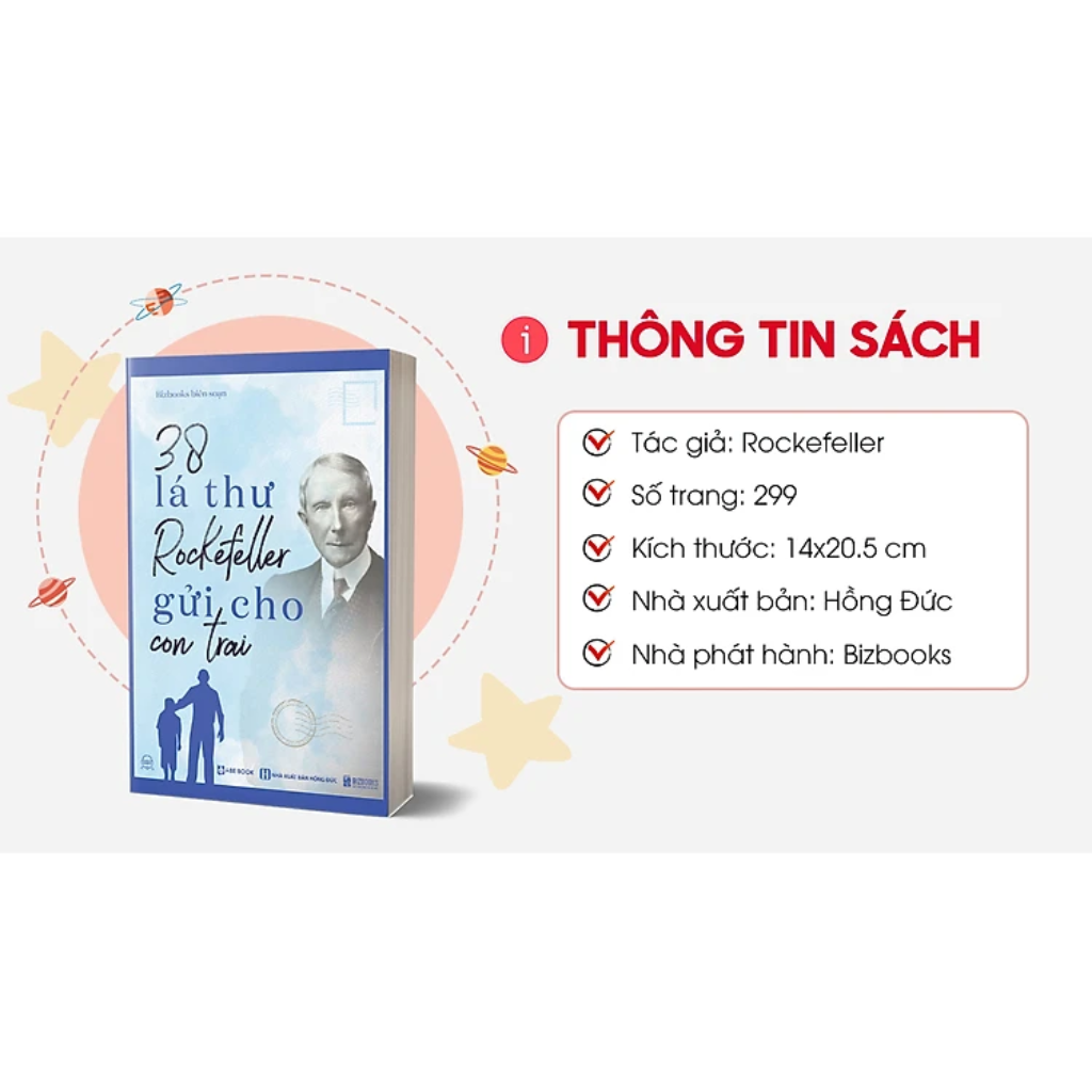 Sách - 38 Lá Thư Rockefeller Gửi Cho Con Trai - MCBooks