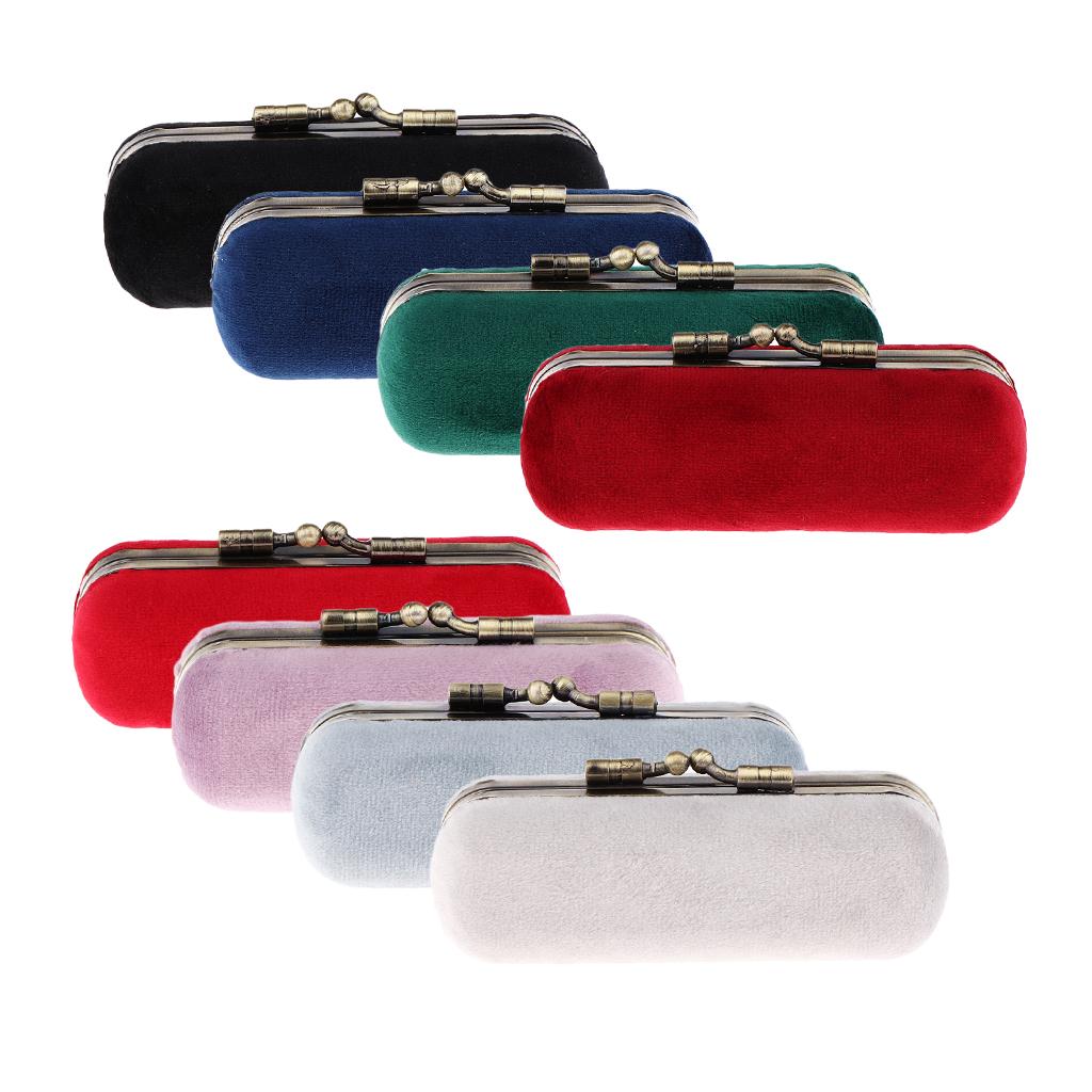 Lipstick Holder Makeup Case Storage Box Mirror Purse Pocket Red