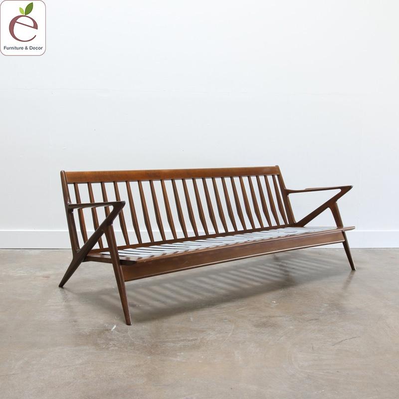 Sofa văng Z Armchair- Sofa khung nan gỗ cao su, bọc đệm vải nỉ cao cấp. Hàng gia công tỉ mỉ, chất lượng xuất khẩu.