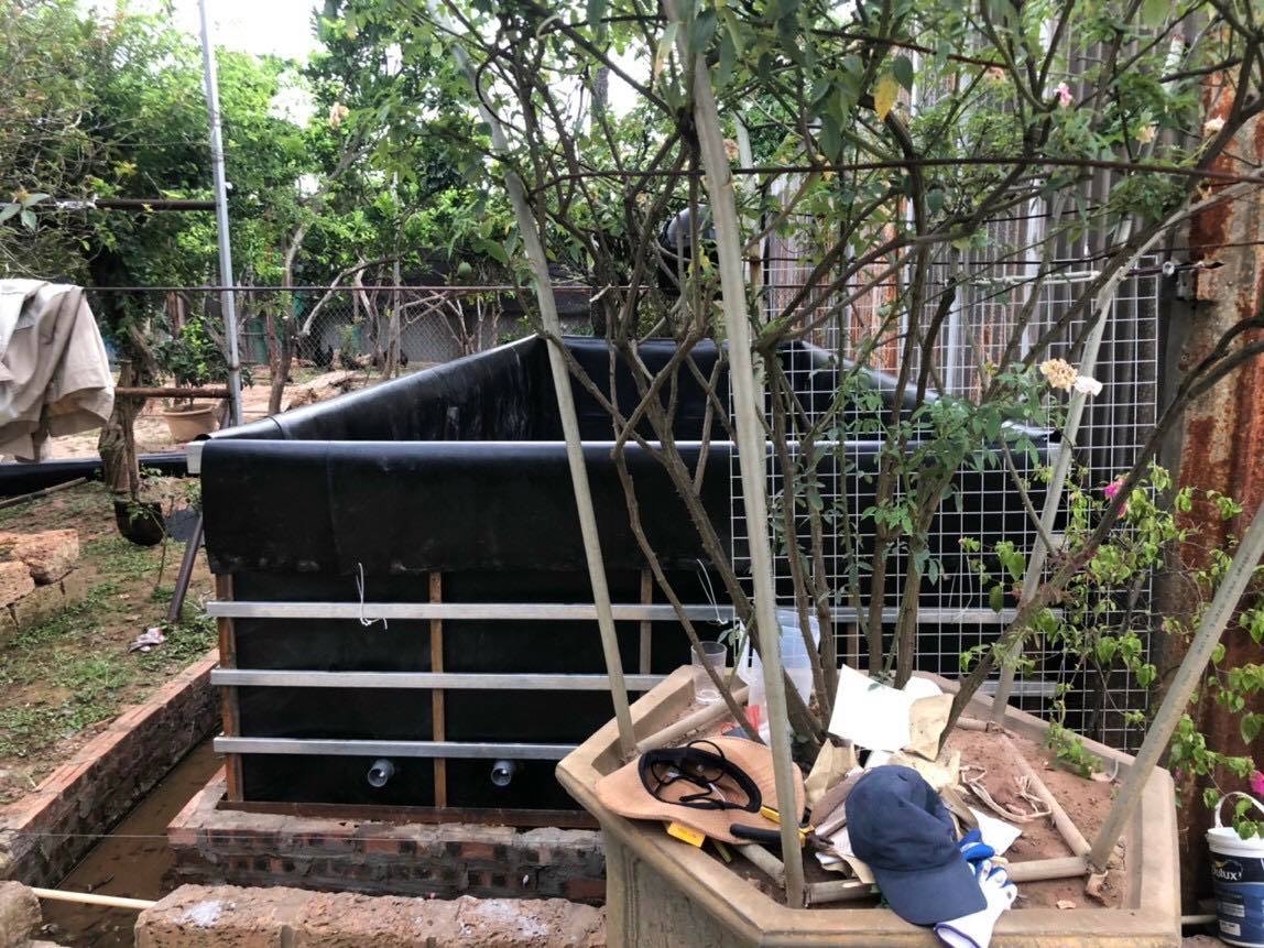 Bể bạt nuôi cá, ếch, ốc,...kt 3 x 2 x 0.5m