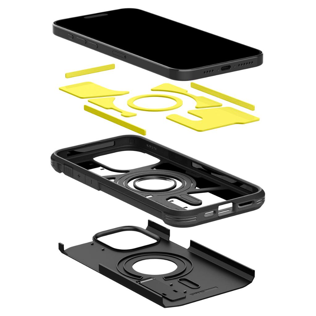 Ốp lưng cho iPhone 15 Pro Max Spigen Tough Armor Magfit tương thích sạc không dây - Hàng chính hãng