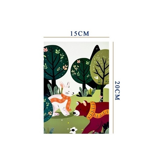 A53 -  Thiệp 3D Thỏ &amp; Gấu – Pop Up Card Viethands Giftshop