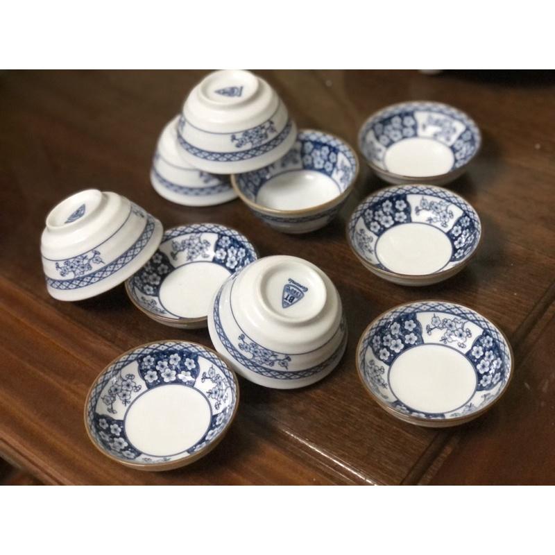 Xả Kho set 5 bát mắm ,muối bát tràng mã 1509