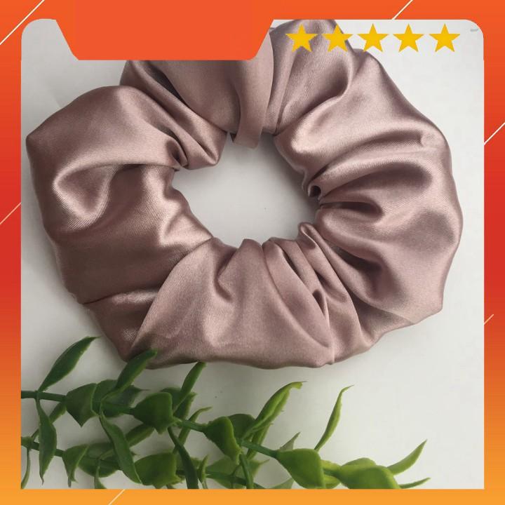 Dây Cột tóc vải scrunchies buộc tóc vải trơn bóng loại đẹp hot trend