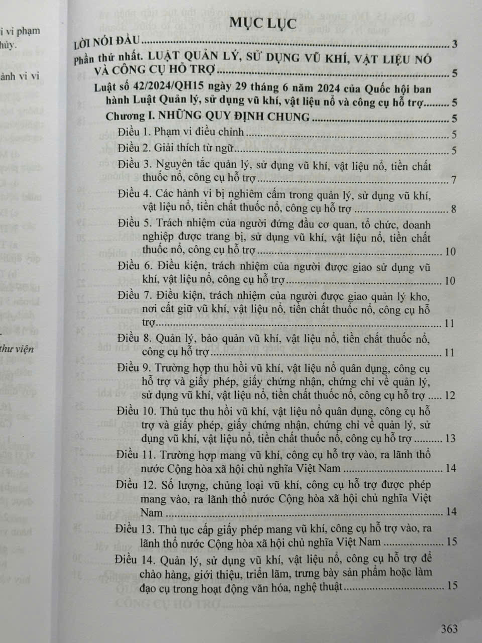 Luật Quản Lý, Sử Dụng Vũ Khíi, Vật Liệu Nổ Và Công Cụ Hỗ Trợ, Các Văn Bản Quy Định Chi Tiết, Hướng Dẫn Thi Hành - V2572T