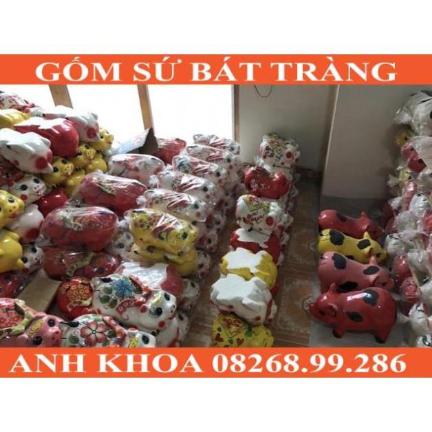 Heo đất tiết kiệm dáng cánh tiên Bát Tràng - Gốm sứ Bát Tràng Anh Khoa