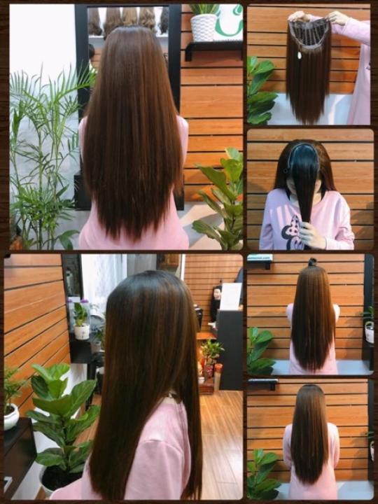 Tóc giả nữ kẹp chữ u, tóc giả kẹp phím
