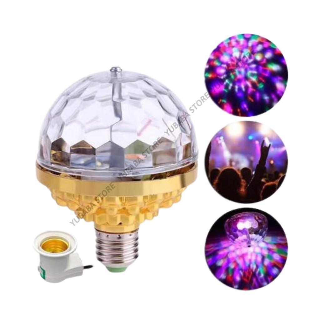 Đèn LED Trang Trí Xoay 360 Pha Lê 7 Màu