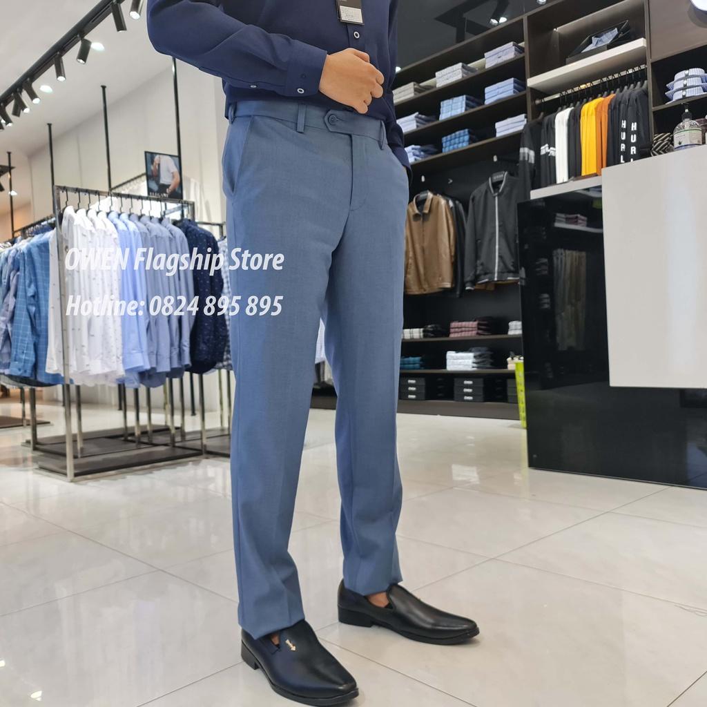 OWEN - Quần âu nam công sở dáng REGULAR trợ cạp Tăng đơ co dãn mã QRT22421