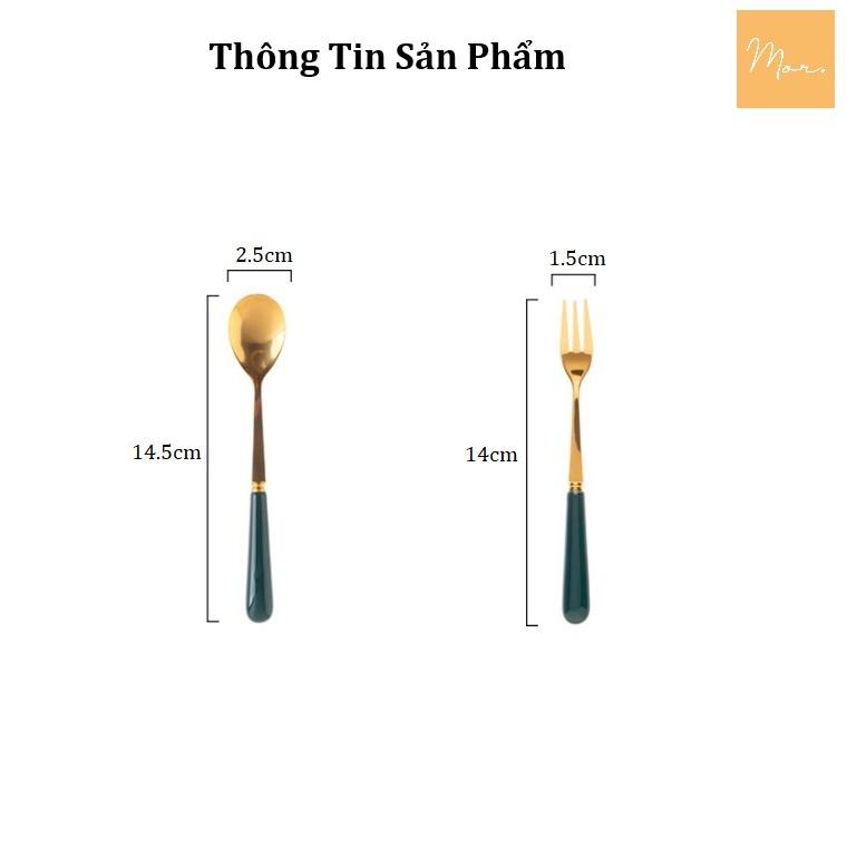 Thìa dĩa cán sứ