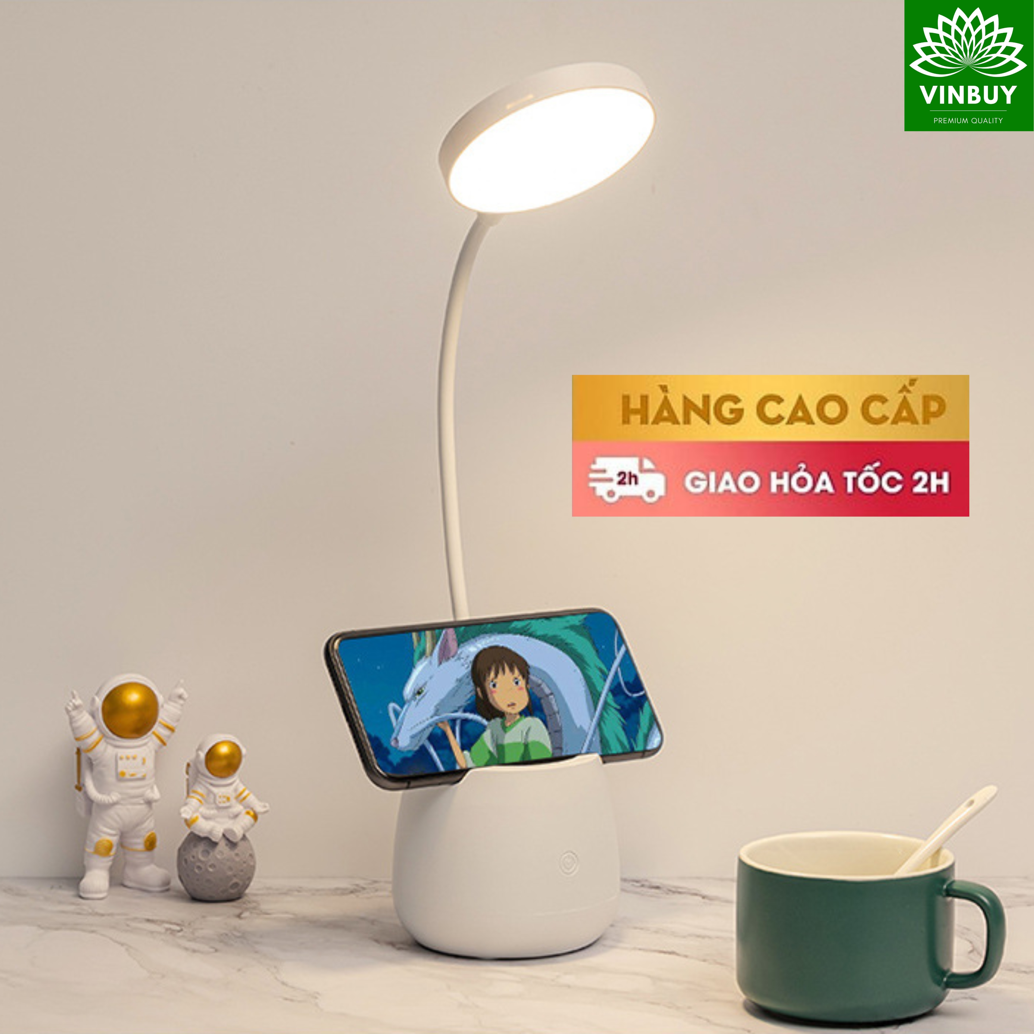 Đèn Học Để Bàn Chống Cận Thị, Đèn Bàn Led Tích Điện Đa Năng 3 Chế Độ Ánh Sáng Hỗ Trợ Đọc Sách, Làm Việc, Decor, Có Pin 4000mah - Hàng Chính Hãng - VinBuy