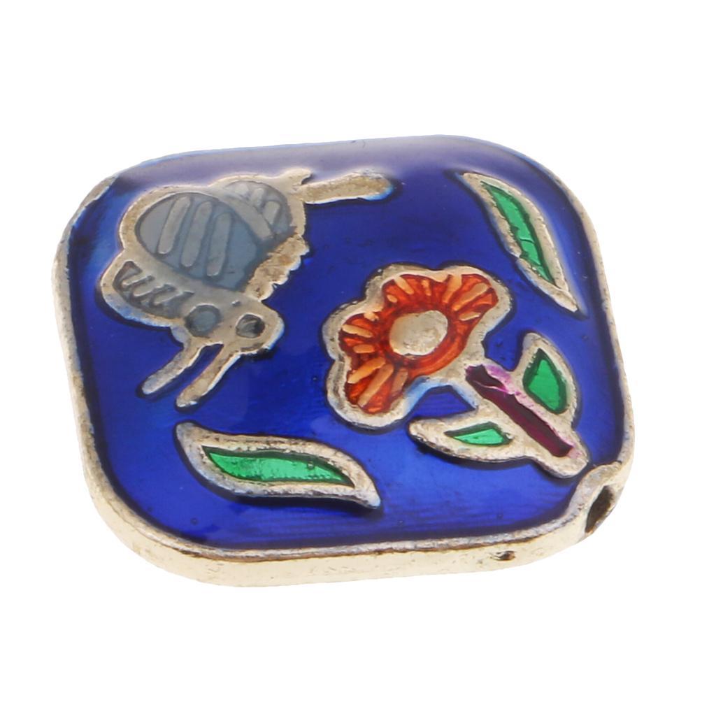 Alloy Square Beads Pendant For Necklace Bracelet Jewelry Making Decoration