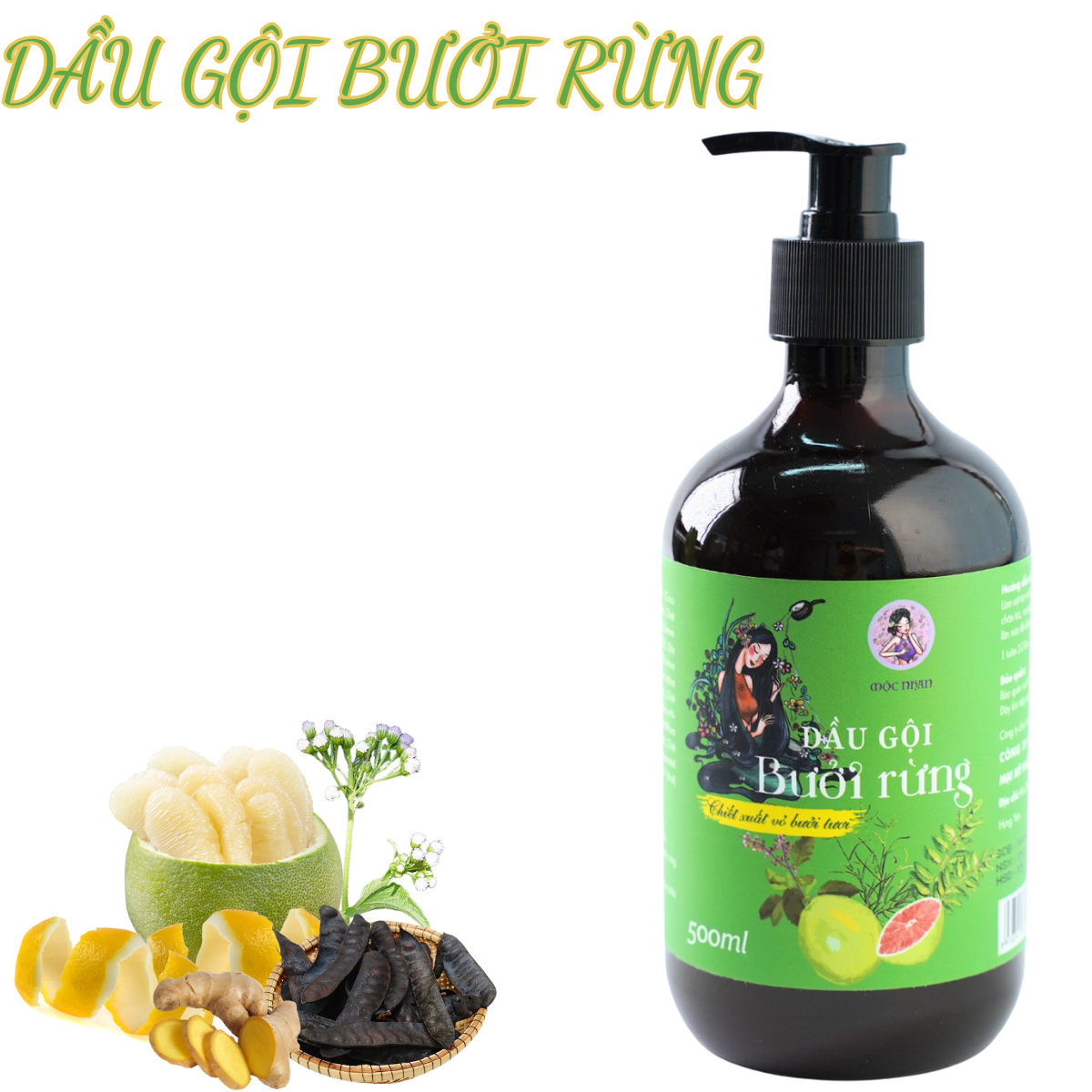 Dầu Gội Bưởi Rừng - Kích Thích Mọc Tóc 500ml