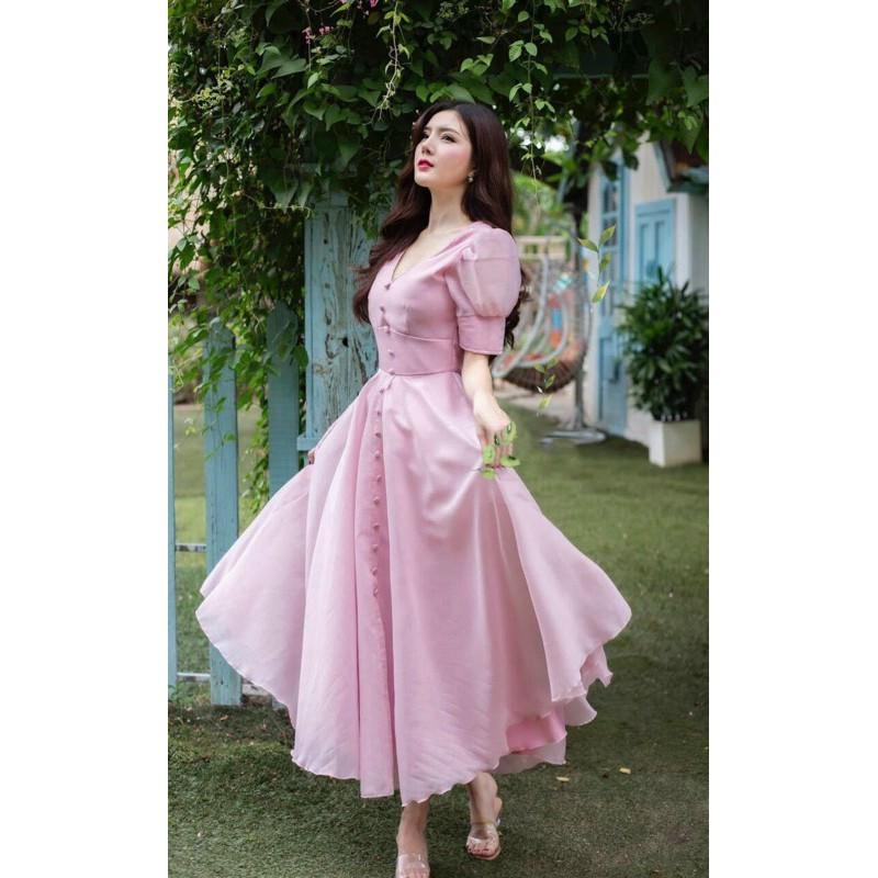 DỰ TIỆC SANG TRỌNG VỚI VÁY XOÈ TIỂU THƯ - CÓ SIZE M/L ĐẾN 58KG - MS119YMM MM