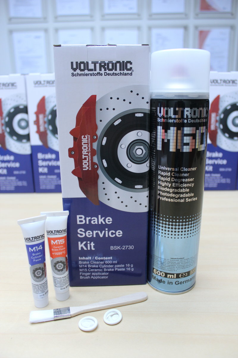 Bộ vệ sinh thắng xe, heo dầu, đĩa phanh nhập khẩu Đức Voltronic (VOLTRONIC BRAKE SERVICE KIT (VOLTRONIC M60, M14, M15)