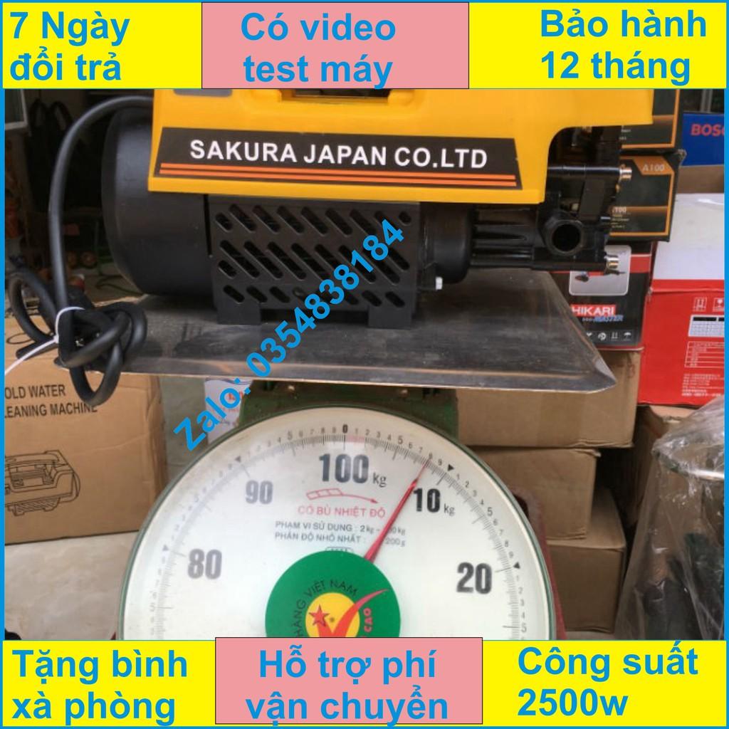 Máy rửa xe Sakura - DC1800- ap lực cao Tặng bình xịt tuyết