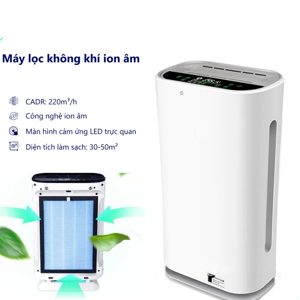 Máy lọc không khí Khử mùi diệt khuẩn công nghệ Hepa tạo ion âm AIR PURIFER cao cấp