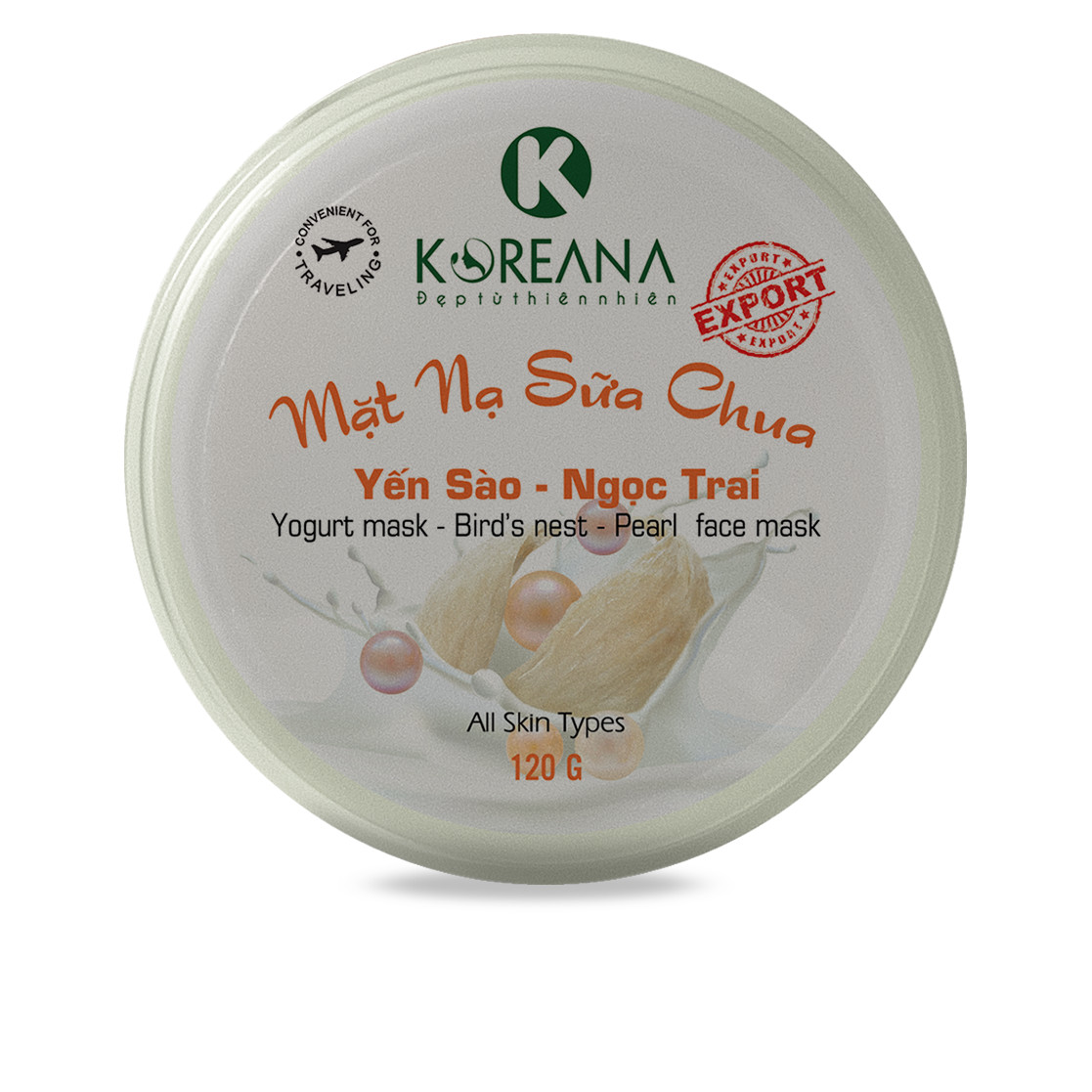 MẶT NẠ SỮA CHUA YẾN SÀO - NGỌC TRAI - KOREANA - 120g