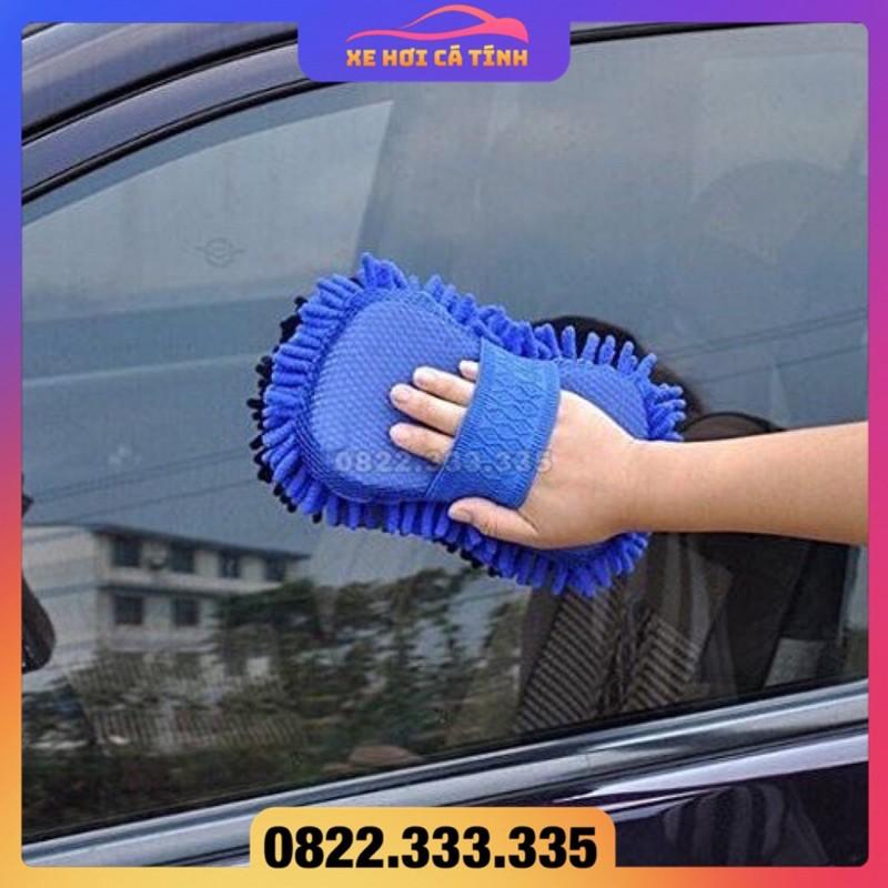 Găng Tay chuyên dụng lau rửa oto, xe hơi loại có quai dày dặn tạo bọt tốt