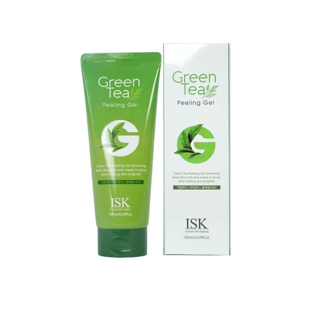 Tẩy Tế Bào Chết Dạng Gel ISK Green Tea Peeling Trà Xanh Làm Sạch, Dưỡng Ẩm Cho Da Dung Tích 180ml