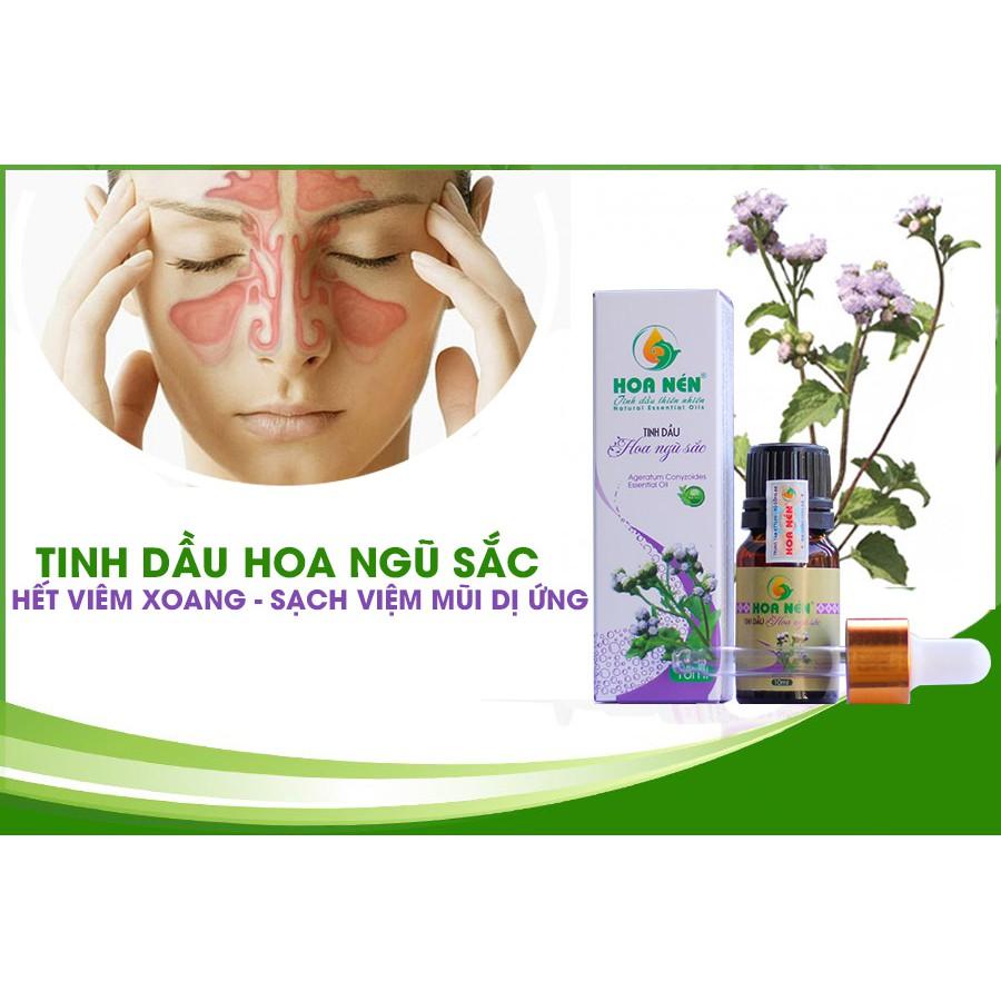 Tinh dầu hoa Ngũ sắc (cỏ hôi) nguyên chất Hoa Nén 5ml - 10ml - Đặc trị viêm xoang, viêm mũi dị ứng