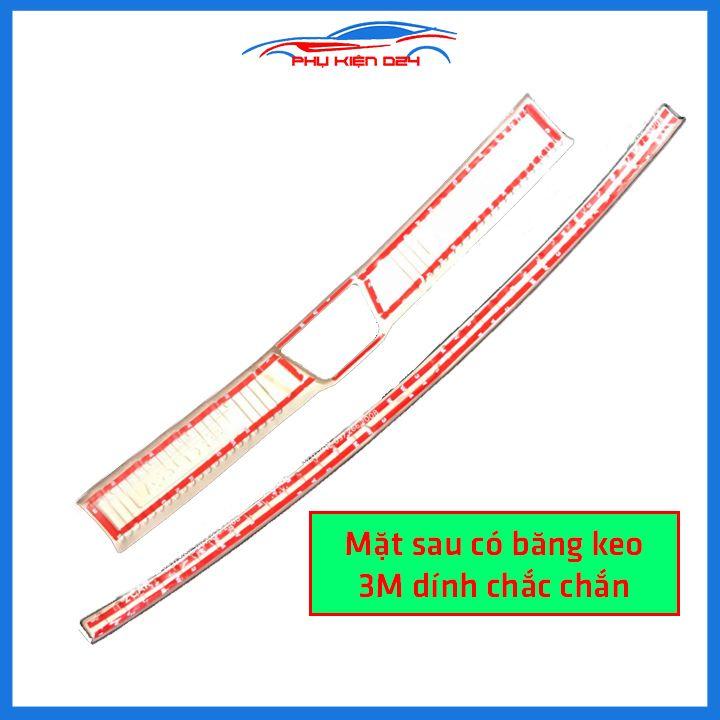 Ốp chống trầy cốp Ertiga 2019-2020-2021-2022 inox sáng bóng bảo vệ xe chống va đập