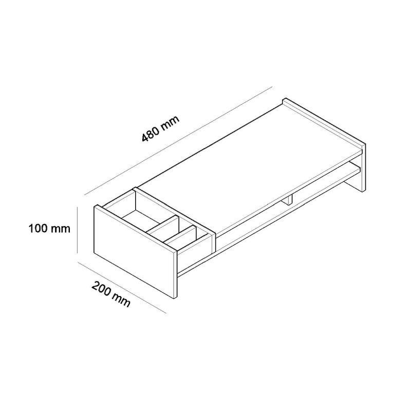 Kệ gỗ để màn hình máy tính FAS.PRA nâng màn hình lên đến 14cm / Giảm đau cổ / giúp bàn làm việc gọn gàng