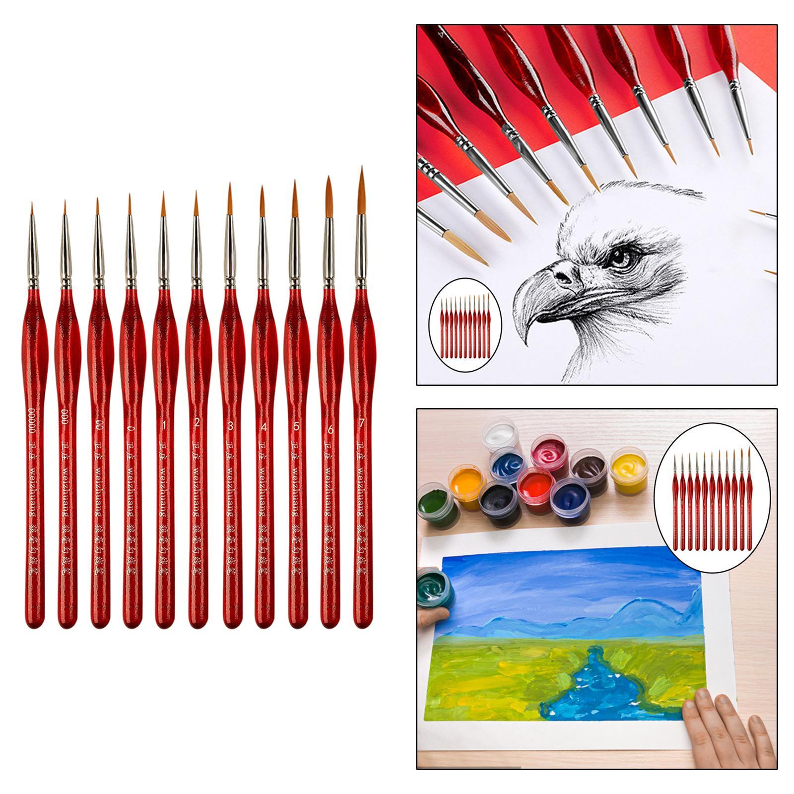 Micro Fine Detail Paint Brushes Set for Artist Acrylic Aquarelle 11 Brushes Set