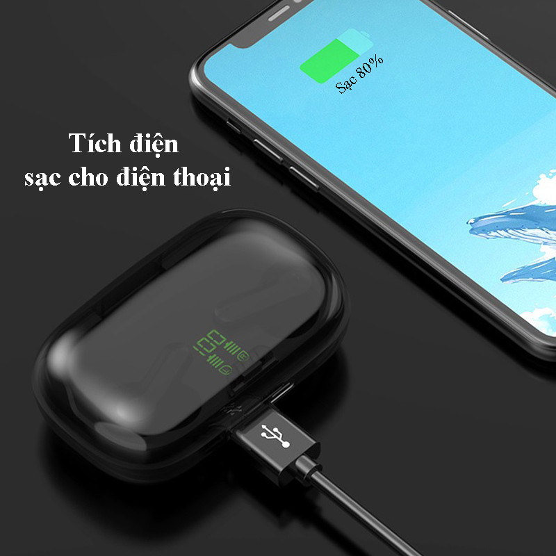 Tai Nghe Bluetooth nhét tai TWS earbuds 267 Nghe nhạc, đàm thoại - Hàng chính hãng