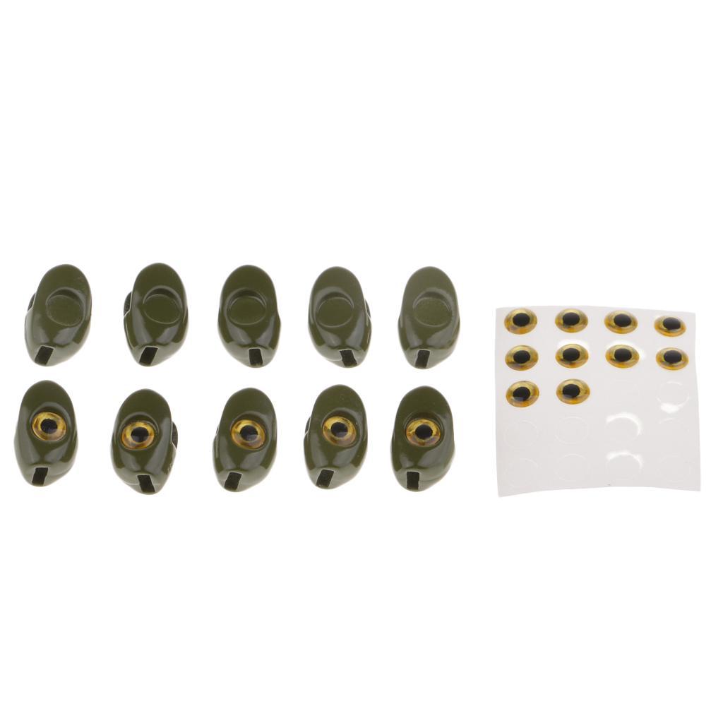 10pcs Fly Tying Copper Beads Fly Tying Skulpin Head Fly Tying Materials