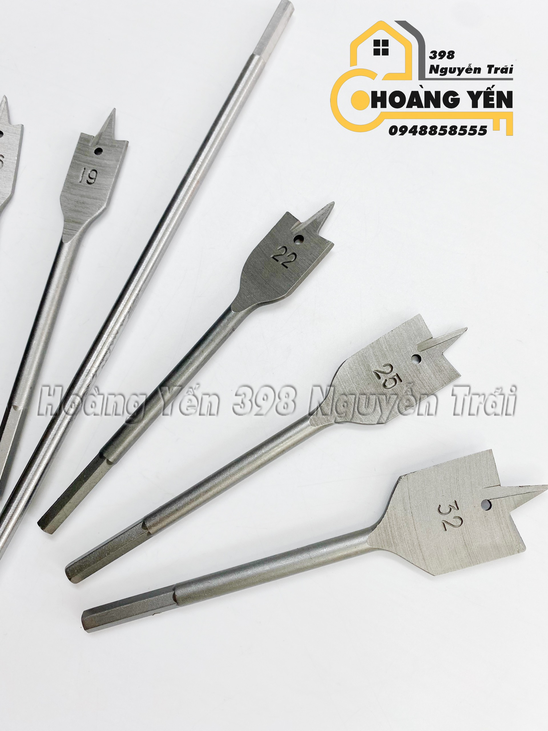 Bộ 8 mũi khoan khoét gỗ đuôi cá Ze Yang kích thước 6-32mm, bộ mũi khoan khoét lỗ gỗ