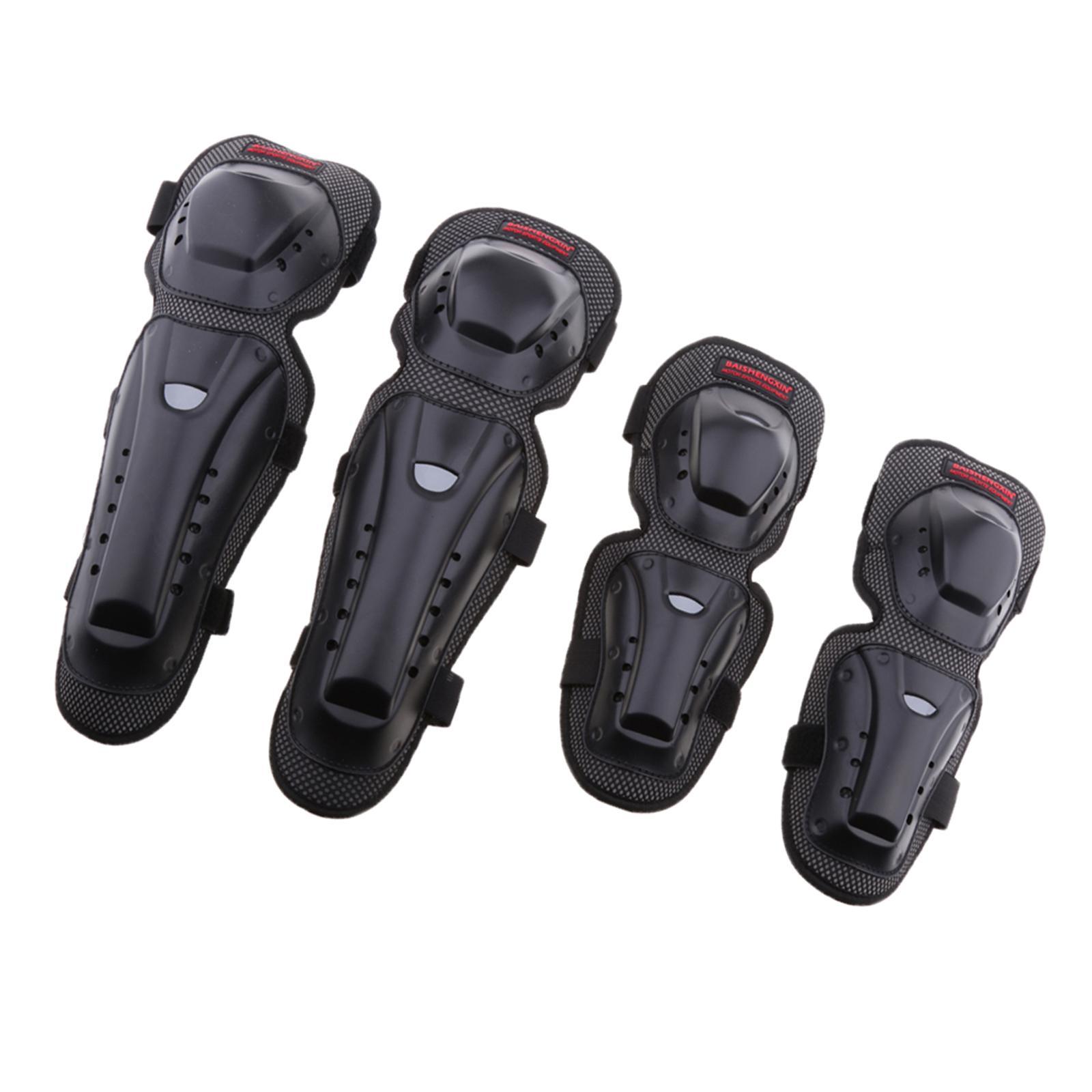 Adults Motorcycle Knee Elbow Protector Knee Shin Guard Pads Protective Gear