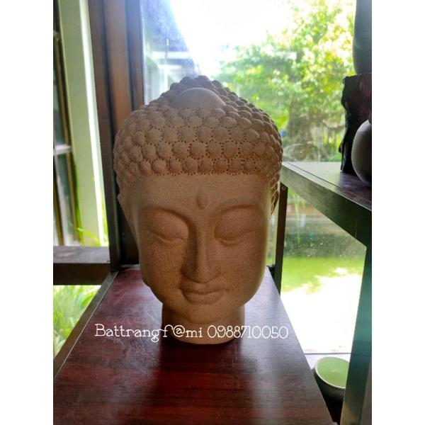 Tượng đầu Phật sứ Bát Tràng Decor cao cấp, cao 30,ngang 20cm