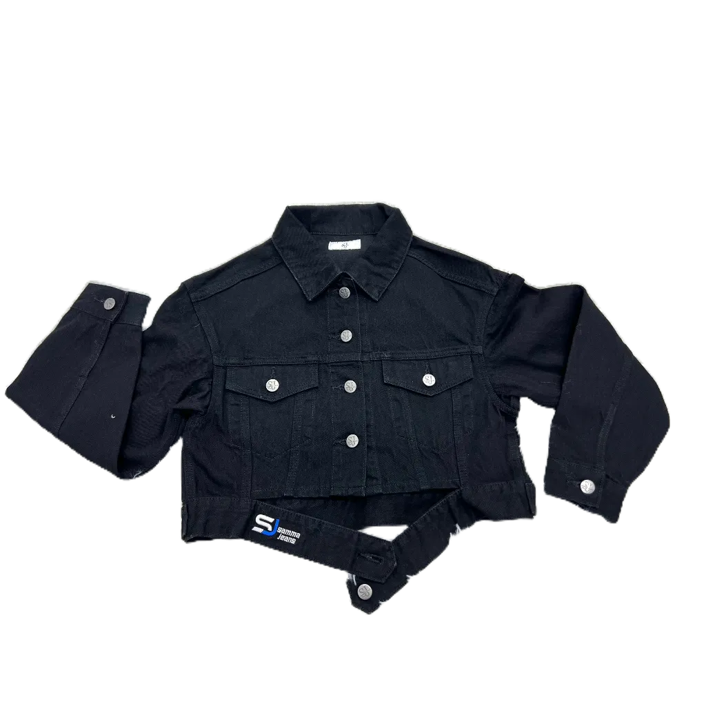 Áo khoác Jean nữ  A6 , quần bò nữ ống suông + áo khoác bò Unisex Màu Xanh Đen thường hiệu Samma Jean