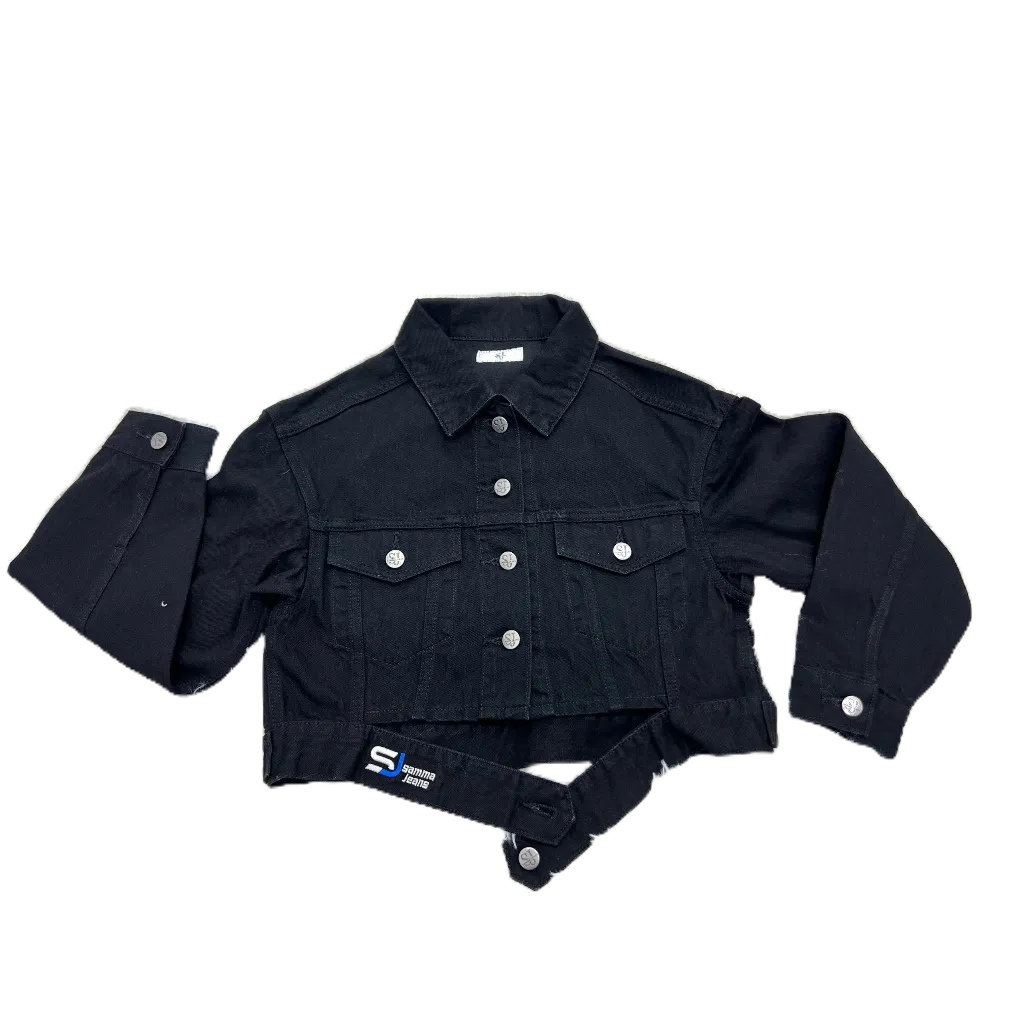 Áo khoác Jean nữ A6 , quần bò nữ ống suông + áo khoác bò Unisex Màu Xanh Đen thường hiệu Samma Jeans