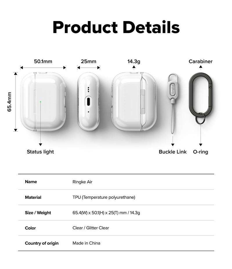 Vỏ ốp dành cho AirPods Pro 3 RINGKE Air - Hàng Chính Hãng