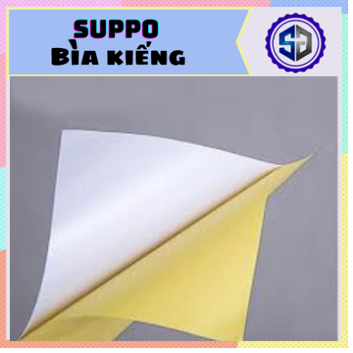 Giấy decal a4 đế vàng A4 - đề can bóc dính in tem , đơn hàng , phiếu giao hàng