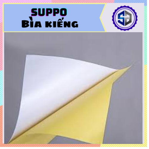 giấy decal a4 đế vàng A4 (100 tờ/tập)- đề can bóc dính in tem , đơn hàng , phiếu giao hàng