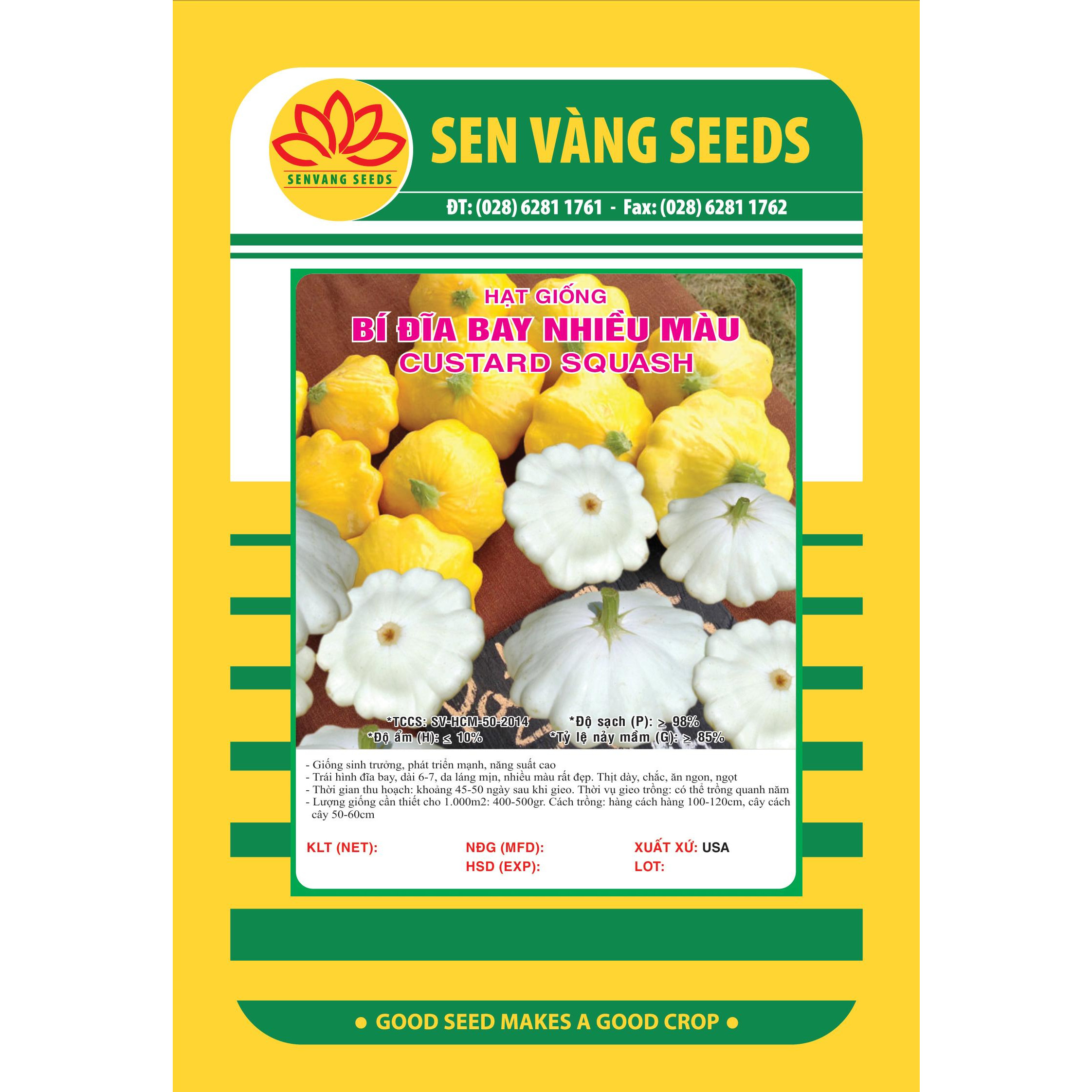 Hạt giống bí đĩa bay nhiều màu - bí đĩa bay Mix VTS89
