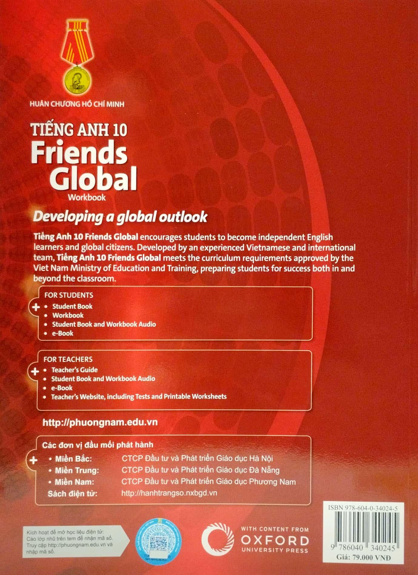 Tiếng Anh 10 Friends Global - Workbook (Tái Bản 2023)