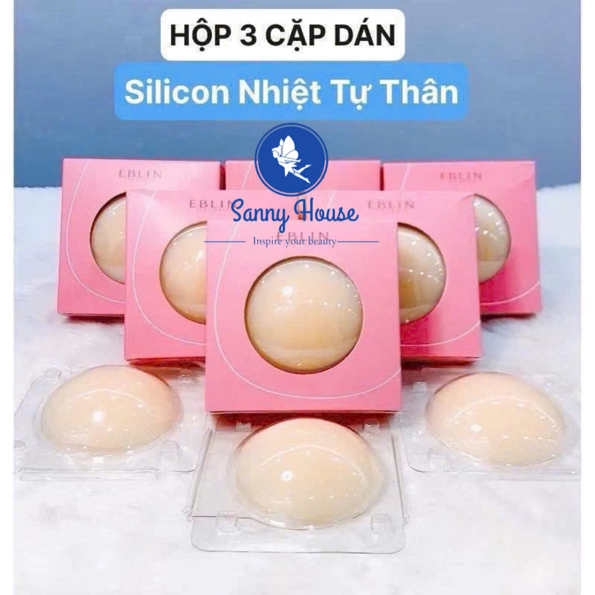 Dán Ti Silicon Hộp 3 Cặp Dán Tự Thân Tàng Hình Tiện Lợi
