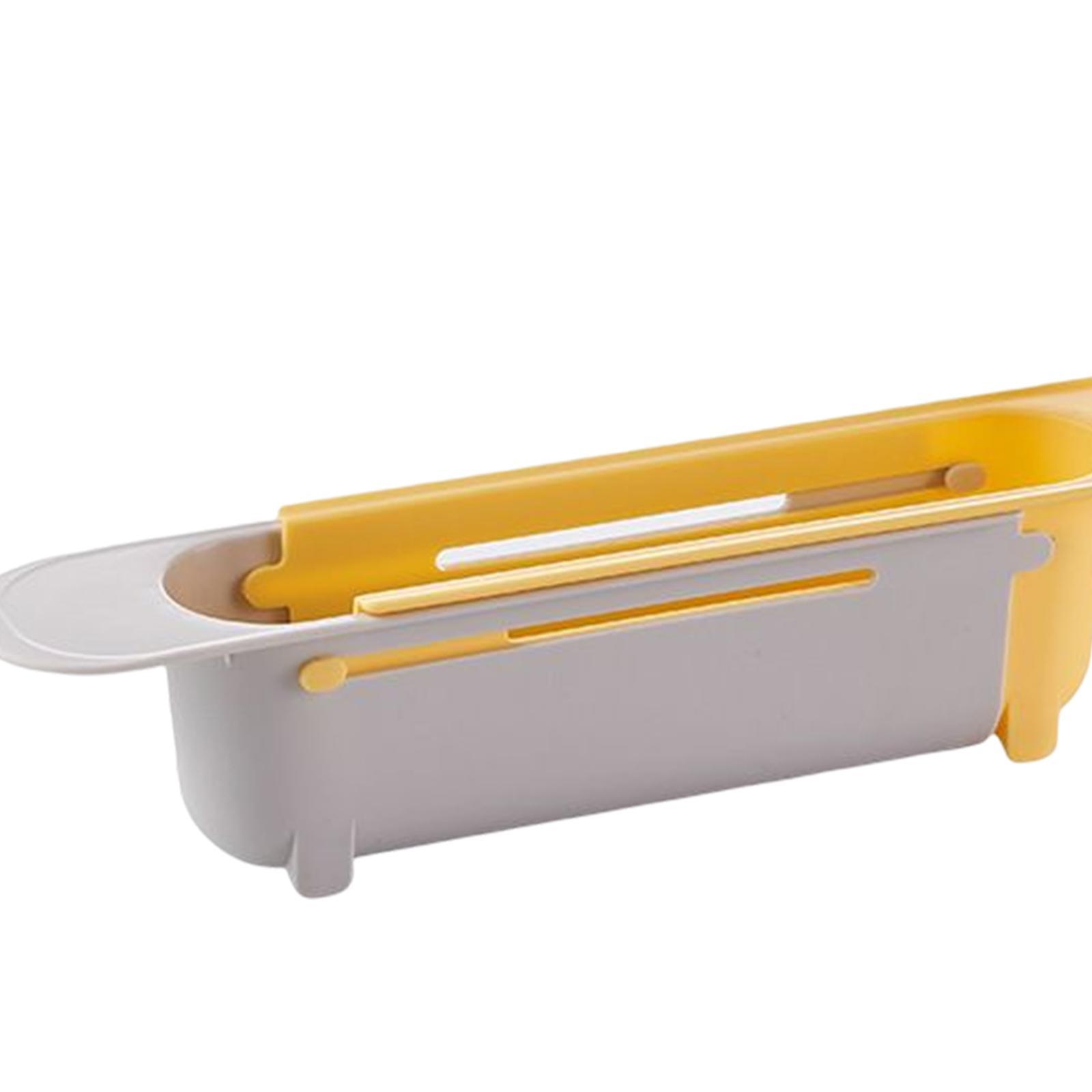 Telescoping Sink Caddy with Dishcloth Hanger Telescopic Sink Tidy Holder for Home Bathroom