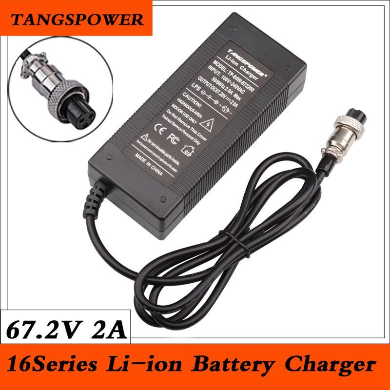 67.2V 2A Bộ sạc pin lithium 60V 2A Bộ sạc cho 16S LI-ion Pin Gack điện Bộ sạc xe đạp nhanh Tiêu chuẩn ổ cắm Tangspower Tiêu chuẩn: Hàn Quốc