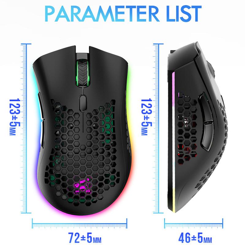 7 Phím 2400DPI Với USB Thu Gọn Nhẹ Chuột Không Dây Tổ Ong Chuột Chơi Game Dành Cho Máy Tính Xách Tay Máy Tính Máy Tính Game Thủ Mause